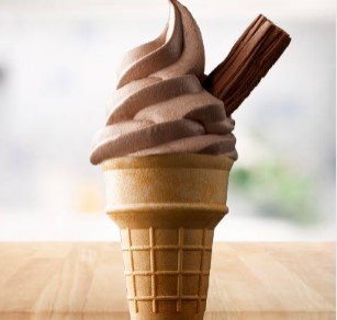 Mcdonalds Chocolate Soft Serve Cone with CADBURY FLAKE